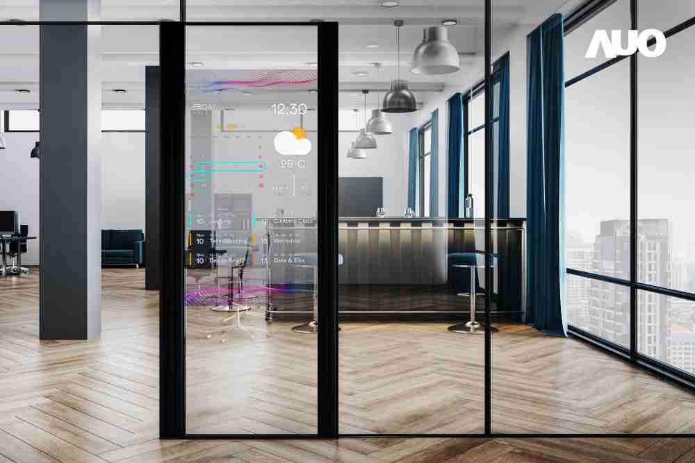 60吋Micro LED透明窗屏显示器，，可依需求调整并延伸应用于不同场域，，，包括汽车侧窗或家庭玄关、、智慧橱窗、、商业展示等面向，，，，提供丰富的信息娱乐内容